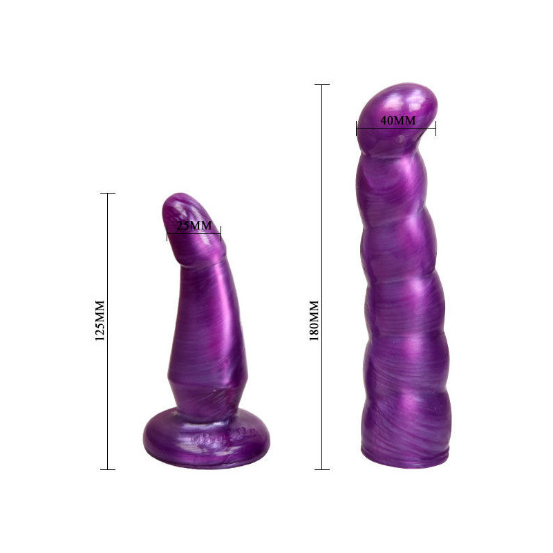 BAILE - HARNAIS ANAL ET VAGINAL FEMME LILAS GPOINT 17 CM 6 