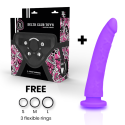 DELTA CLUB - TOYS HARNAIS + DONG SILICONE VIOLET 17 CM -O- 3 CM 1 