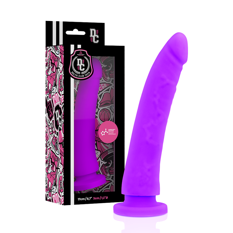 DELTA CLUB - TOYS HARNESS + DONG PURPLE SILICONE 17 CM -O- 3 CM 2 