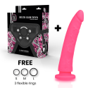 DELTA CLUB - TOYS HARNAIS + DONG SILICONE ROSE 20 CM -O- 4 CM 1 