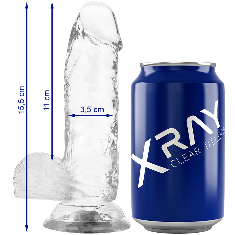 X RAY - HARNAIS + BITE TRANSPARENT AVEC BILLES 15.5 CM -O- 3.5 CM 2 