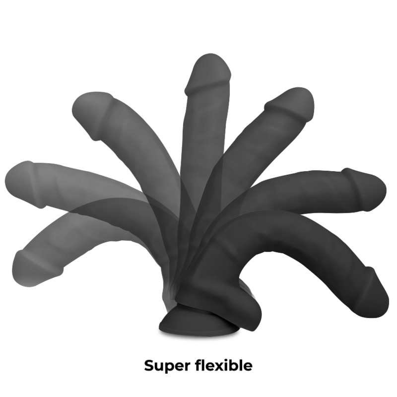 COCK MILLER - IMBRACATURA + COCKSIL ARTICOLABILE DENSIT SILICONE NERO 19,5 CM 4 