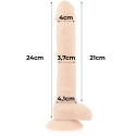 COCK MILLER - IMBRACATURA + COCKSIL ARTICOLABILE DENSIT SILICONE 24 CM 9 