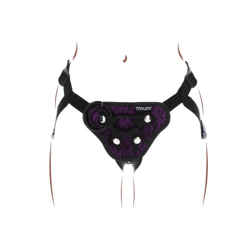 GET REAL - STRAP-ON LACE HARNESS PURPLE 3 