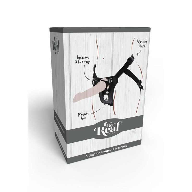 GET REAL - IMBRACATURA DA PIACERE CON CINTURINO NERA 8 