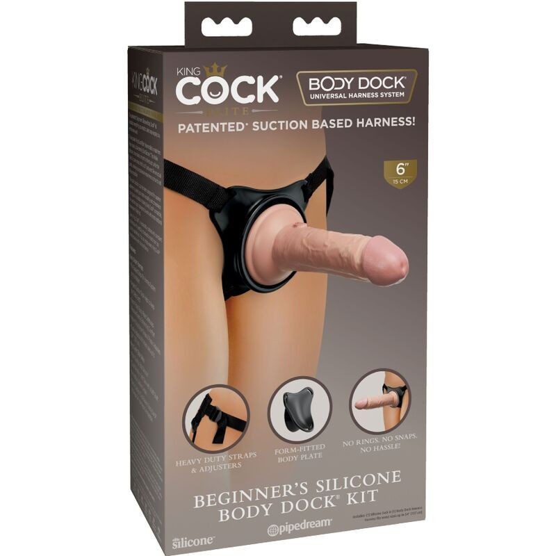 KING COCK - ELITE HARNAIS RÉGLABLE AVEC GODE 15.2 CM POUR DÉBUTANTS 10 