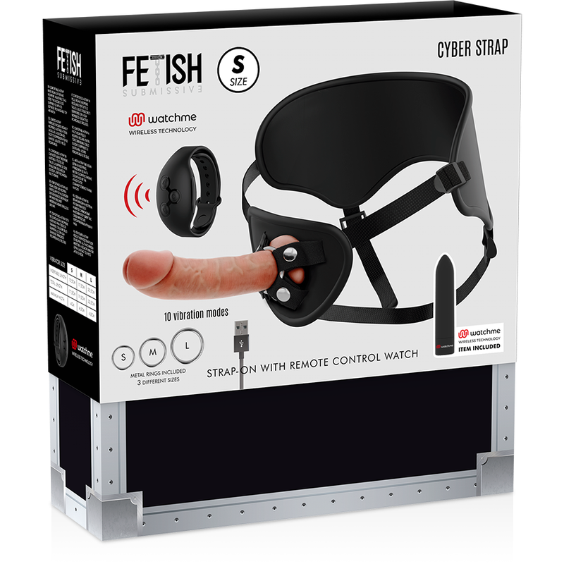 FETISH SUBMISSIVE CYBER STRAP - GURT MIT DILDO- UND BULLET-FERNBEDIENUNGS-UHRENTECHNOLOGIE 14 