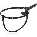 FETISH SUBMISSIVE HARNESS - VIBRATORE NERO A DOPPIA PENETRAZIONE 4 