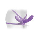 FETISH FANTASY ELITE - VIBRIERENDE DOPPELTE DELIGHT STRAP-ON PURPLE 2 