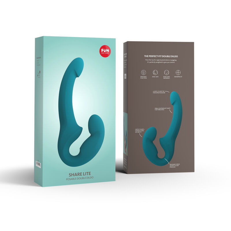 FUN FACTORY - SHARE LITE DOPPIO DILDO DEEP SEA BLU 6 