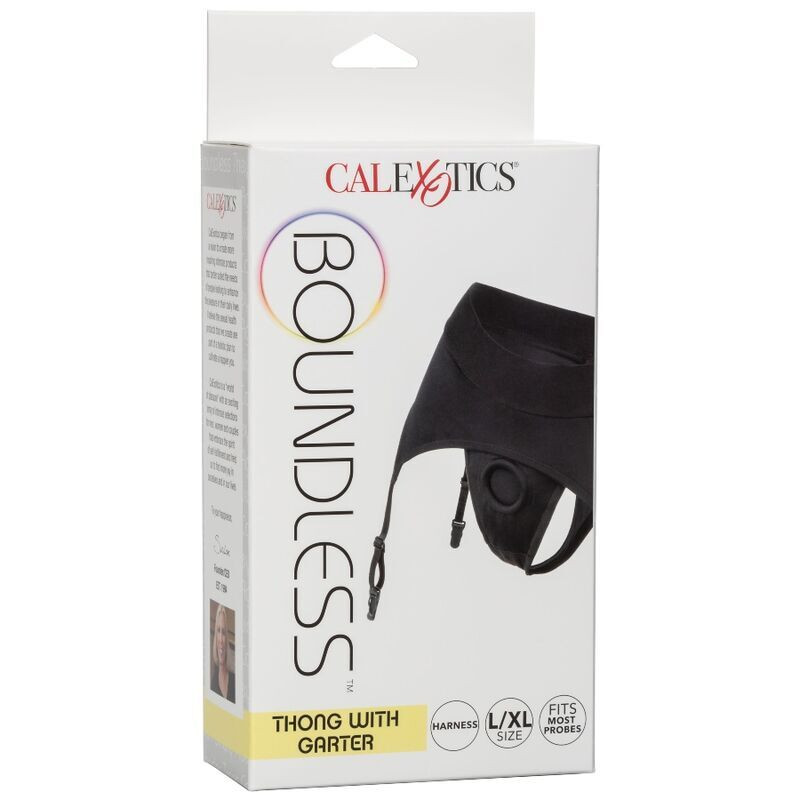 CALEXOTICS - BOUNDLESS THONG WITH GARTER L/XL 3 