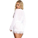 SUBBLIME - BABYDOLL BLANC MANCHES LONGUES ET FRANGES S / M 2 