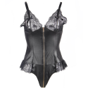 QUEEN LINGERIE - TEDDY WITH ZIPPER S/M 2 