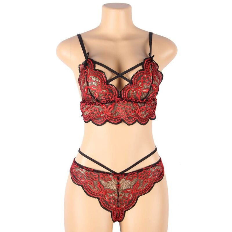 SUBBLIME - SET ENSEMBLE DEUX PIÈCES TOP ET CULOTTE EN DENTELLE S/M 7 