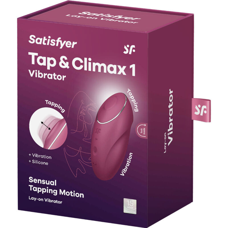 SATISFYER - TAP & CLIMAX 1 AUFLEGVIBRATOR ROT 5 