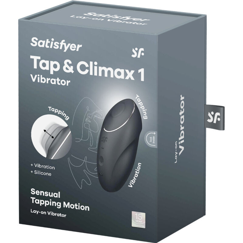 SATISFYER - TAP & CLIMAX 1 AUFLEGVIBRATOR SCHWARZ 5 