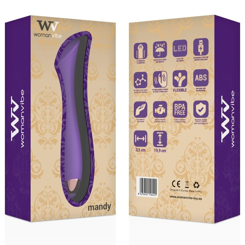 WOMANVIBE - VIBRATORE RICARICABILE IN SILICONE PUNTO "K" MANDY 5 