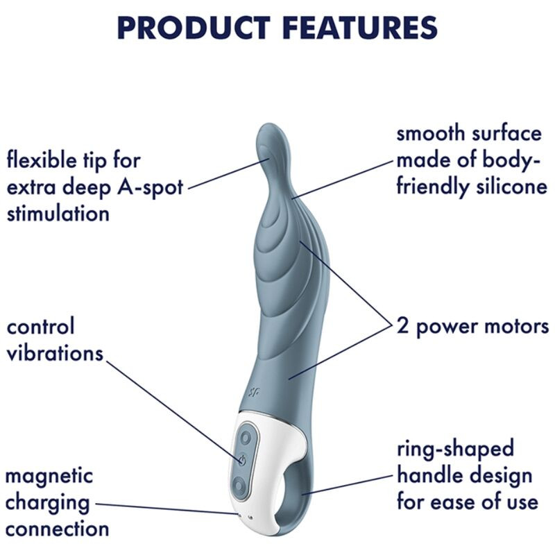 SATISFYER - AMAZING 2 ASPOT VIBRATOR GRAU 3 