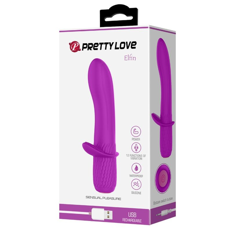 PRETTY LOVE - TROY PURPLE RECHARGEABLE VIBRATOR 6 