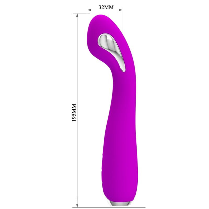 PRETTY LOVE - VIBRATORE ELETTROSHOCK RICARICABILE HECTOR IMPERMEABILE VIOLA 4 