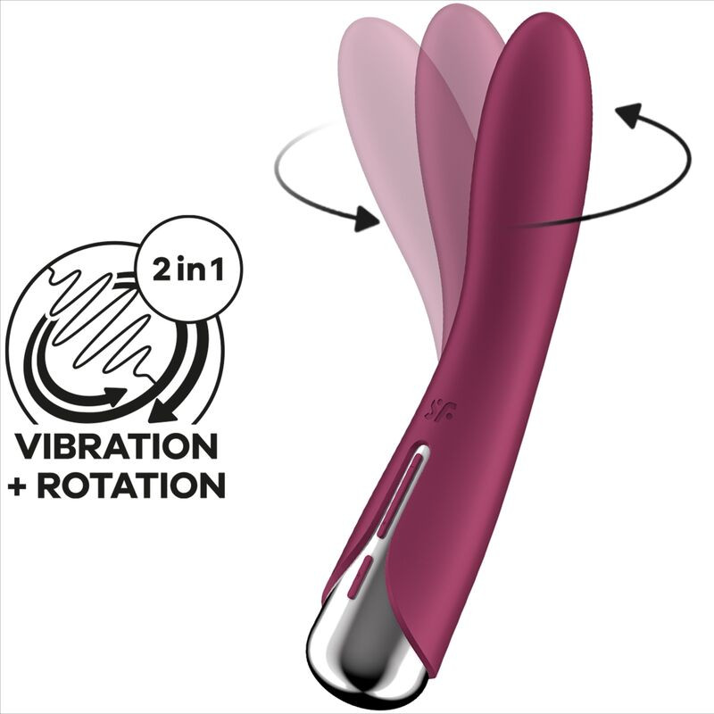 SATISFYER - SPINNING VIBE 1 VIBRATORE G-SPOT ROTATOR ROSSO 5 