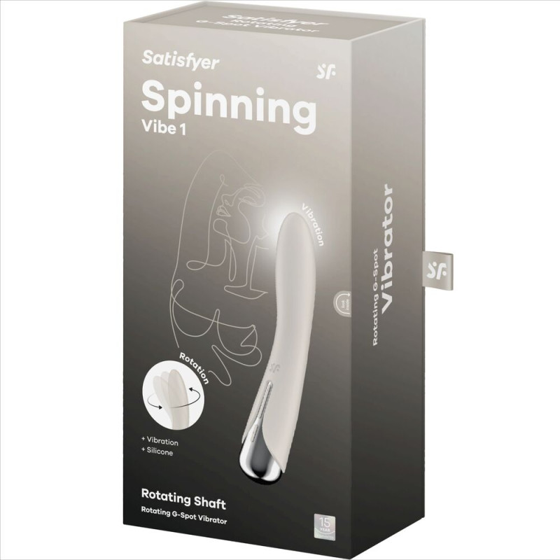 SATISFYER - VIBRATEUR ROTATEUR SPINNING VIBE 1 G-SPOT BEIGE 6 