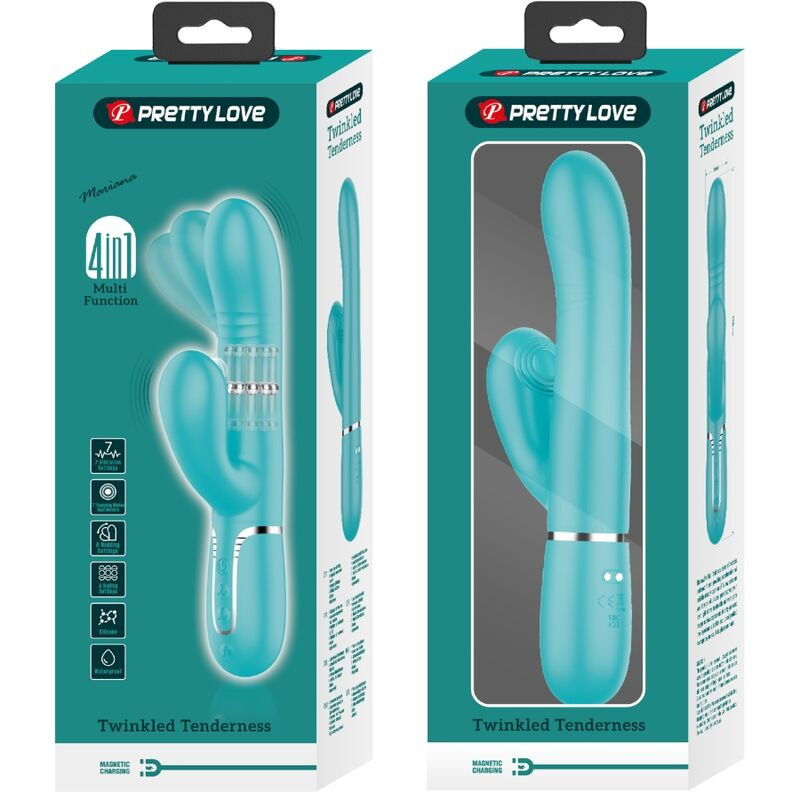 PRETTY LOVE - MULTIFUNKTIONS-G-SPOT-VIBRATOR AQUA GRÜN 3 