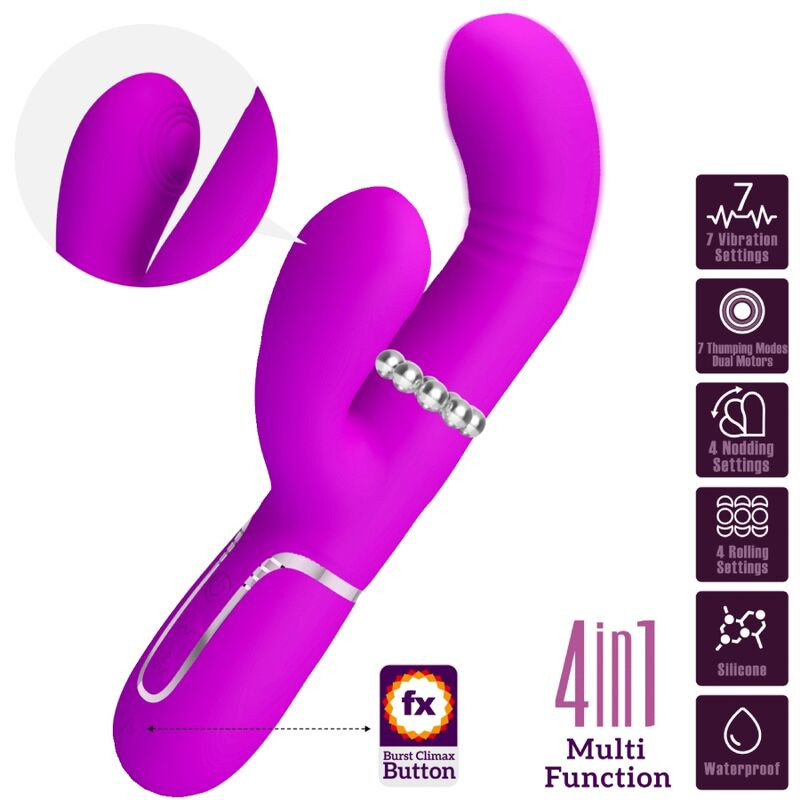 PRETTY LOVE - VIBRATORE MULTIFUNZIONE G-SPOT FUCSIA 2 