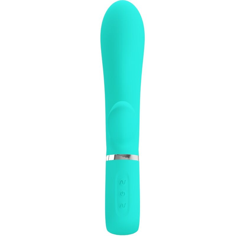 PRETTY LOVE - VIBRATORE MULTIFUNZIONE G-SPOT THOMAS VERDE ACQUA 1 