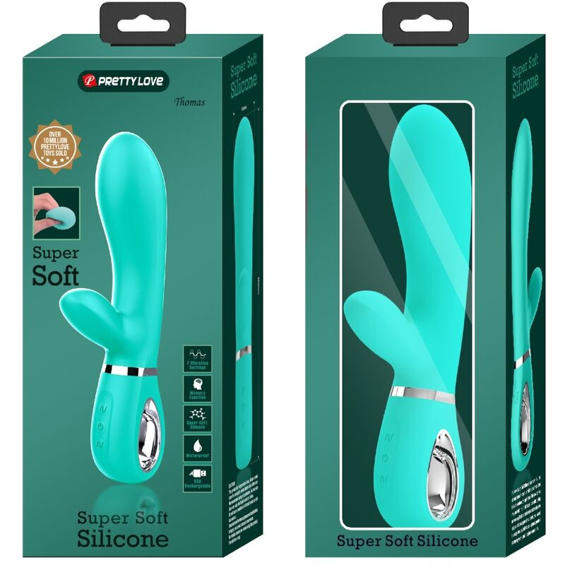 PRETTY LOVE - THOMAS MULTIFUNKTIONS-G-SPOT-VIBRATOR AQUA GREEN 8 