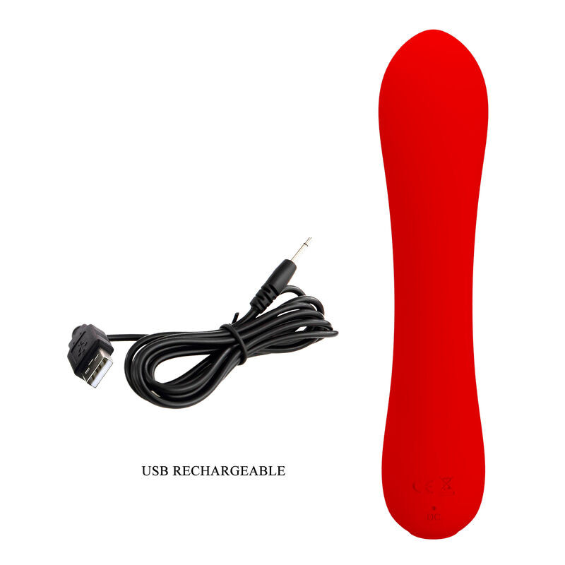 PRETTY LOVE - PRESCOTT RECHARGEABLE VIBRATOR RED 7 