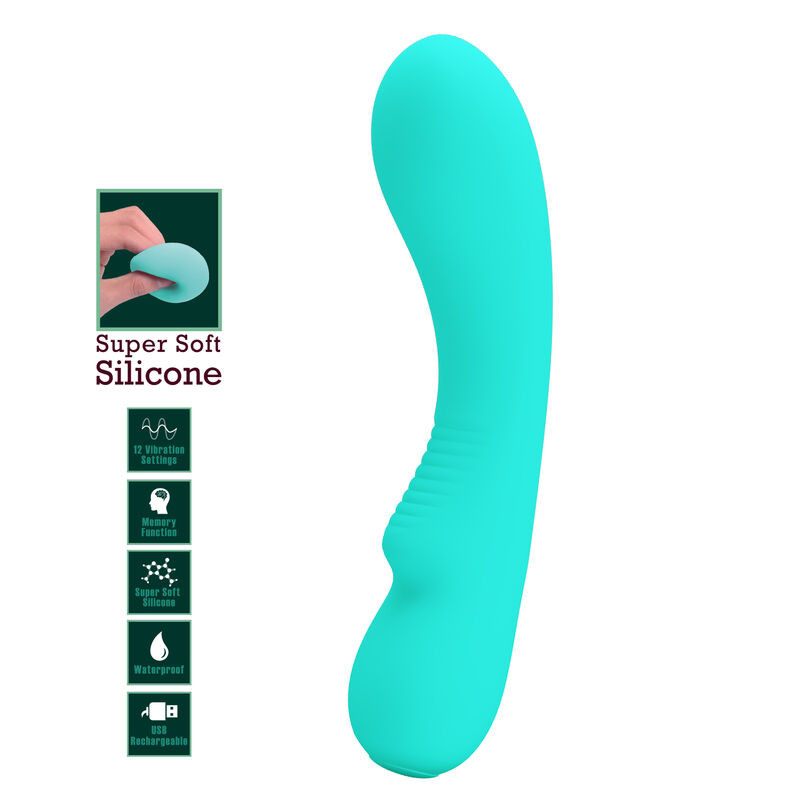 PRETTY LOVE - PRESCOTT RECHARGEABLE VIBRATOR AQUA GREEN 6 