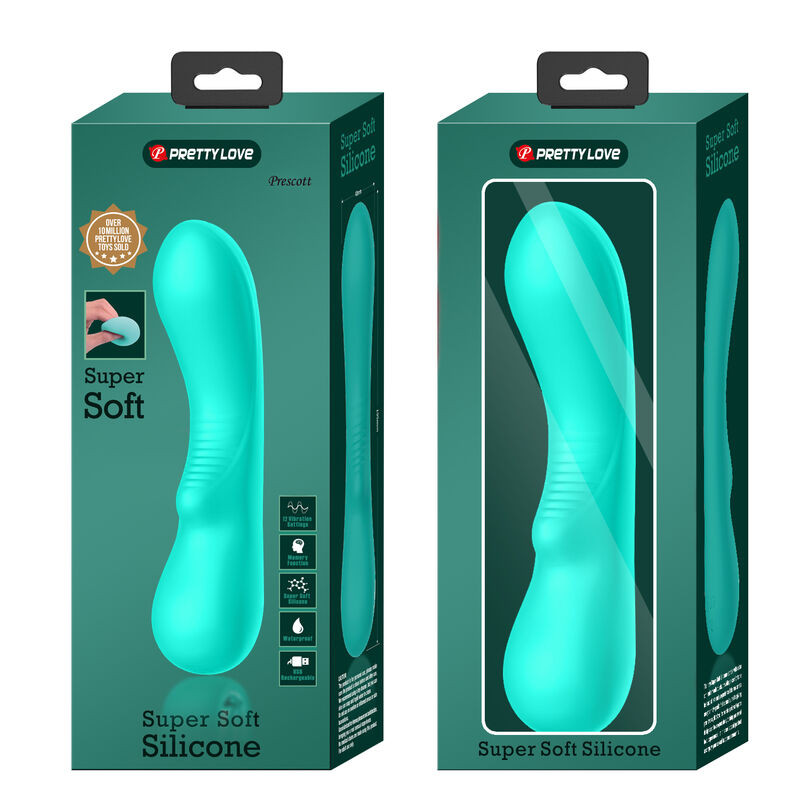 PRETTY LOVE - VIBRATEUR RECHARGEABLE PRESCOTT VERT AQUA 8 