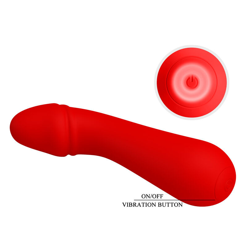 PRETTY LOVE - CETUS RECHARGEABLE VIBRATOR RED 6 