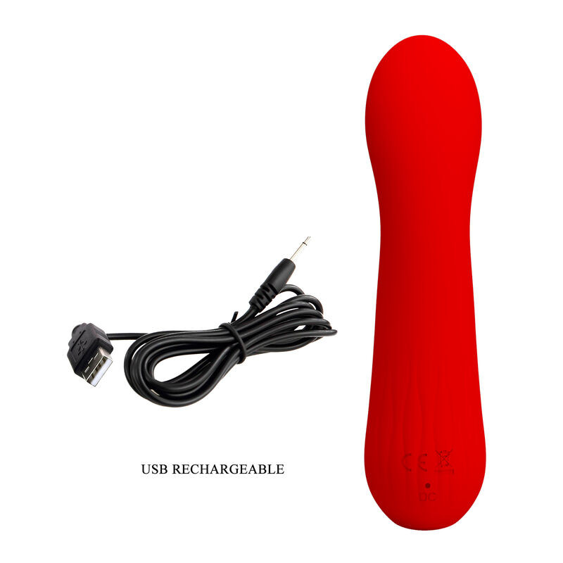 PRETTY LOVE - VIBRATEUR RECHARGEABLE FAUN ROUGE 7 