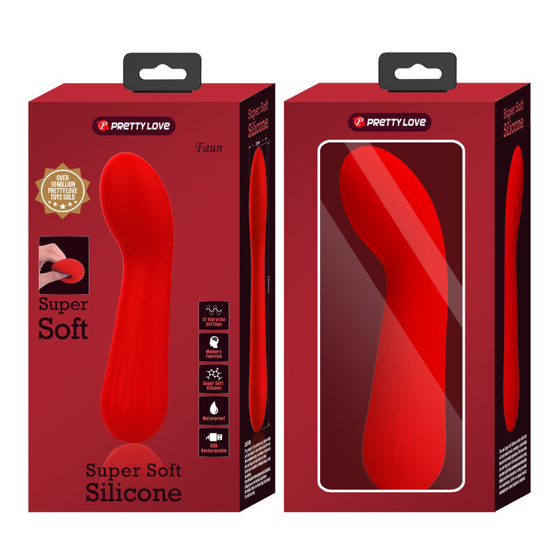 PRETTY LOVE - FAUN RECHARGEABLE VIBRATOR RED 8 