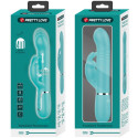 PRETTY LOVE - PERLE VIBRATORE COALE RABBIT VERDE ACQUA 9 