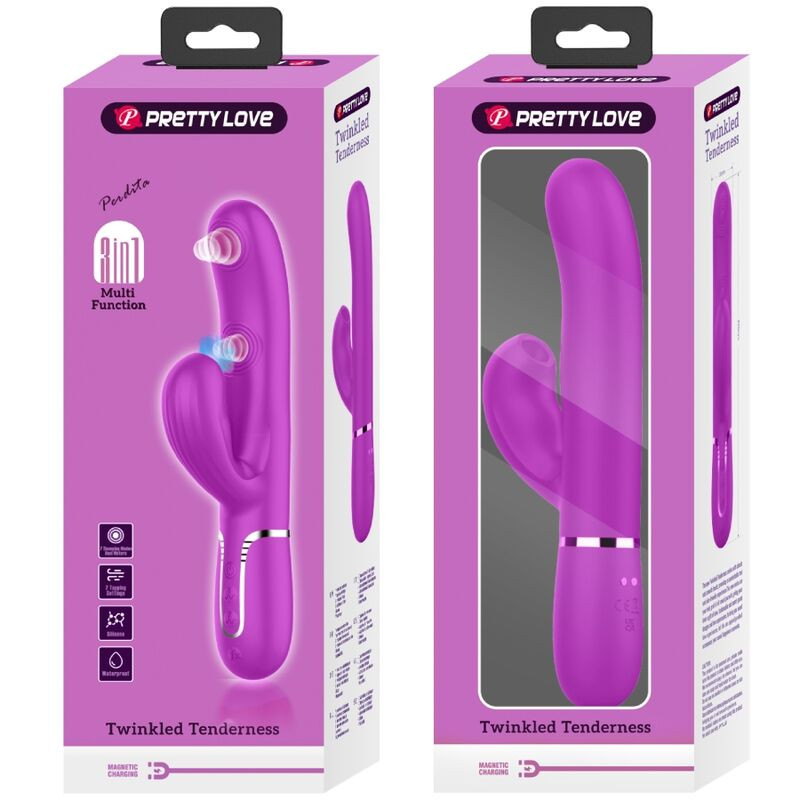 PRETTY LOVE - VIBRATEUR POINT G MULTIFONCTION 3 EN 1 PERLITA VIOLET 10 