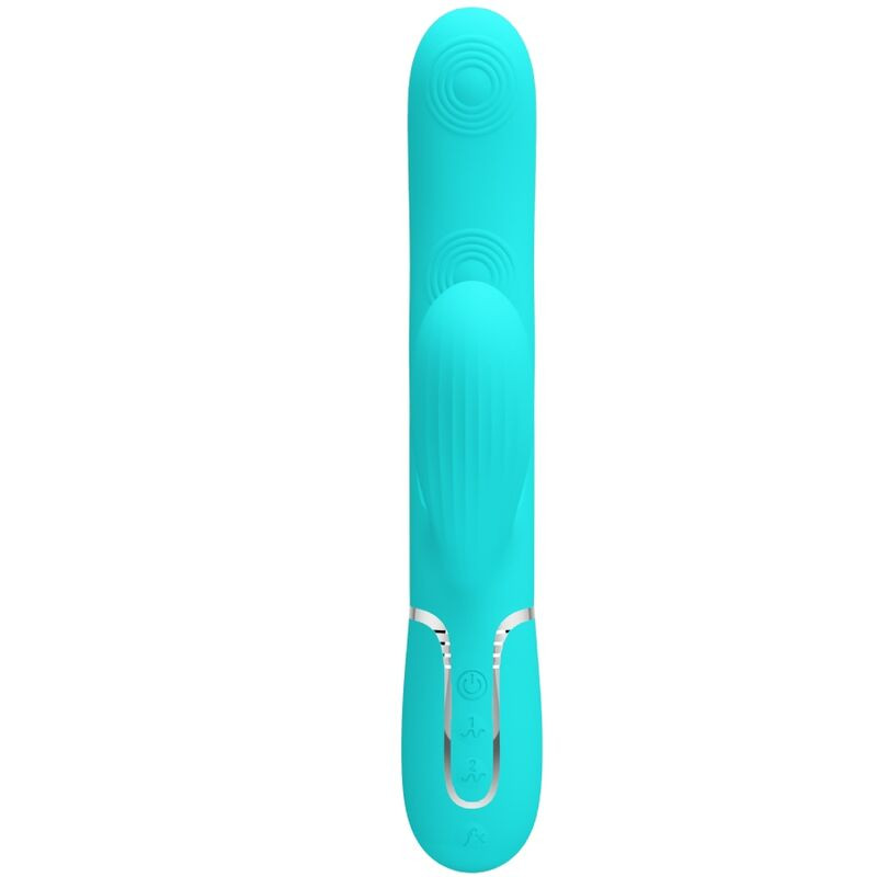 PRETTY LOVE - PERLITA MULTIFUNCTION 3 IN 1 G-SPOT VIBRATOR AQUA GREEN 1 