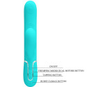 PRETTY LOVE - PERLITA VIBRATEUR MULTIFONCTION 3 EN 1 POINT G VERT AQUA 7 