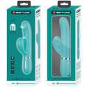 PRETTY LOVE - VIBRATORE MULTIFUNZIONE PERLITA 3 IN 1 G-SPOT VERDE ACQUA 10 