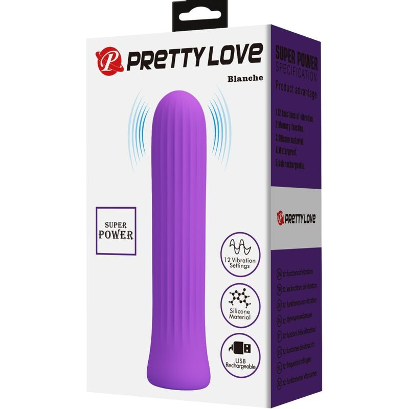 PRETTY LOVE - BLANCHE VIBRATEUR STIMULATEUR LILAS 7 