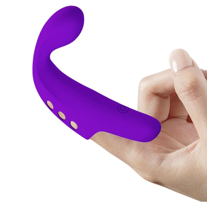 PRETTY LOVE - GORGON PURPLE RECHARGEABLE FINGER VIBRATOR 5 