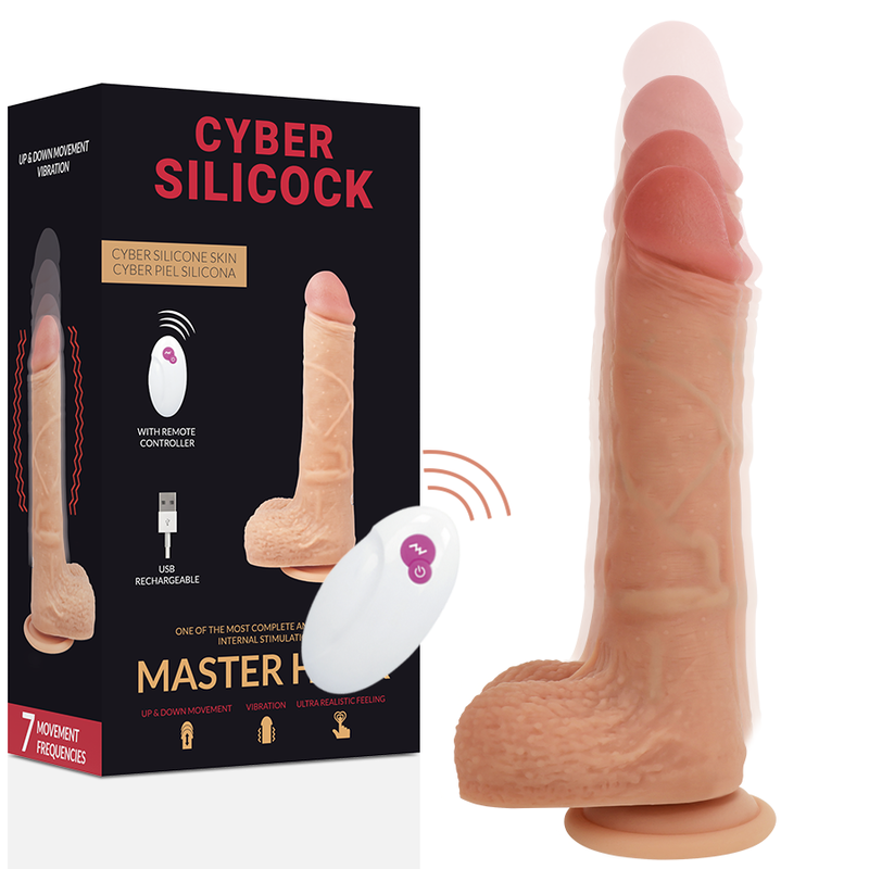 CYBER SILICOCK - TÉLÉCOMMANDE RÉALISTE MASTER HUCK 20.9 CM -O- 4 CM 4 