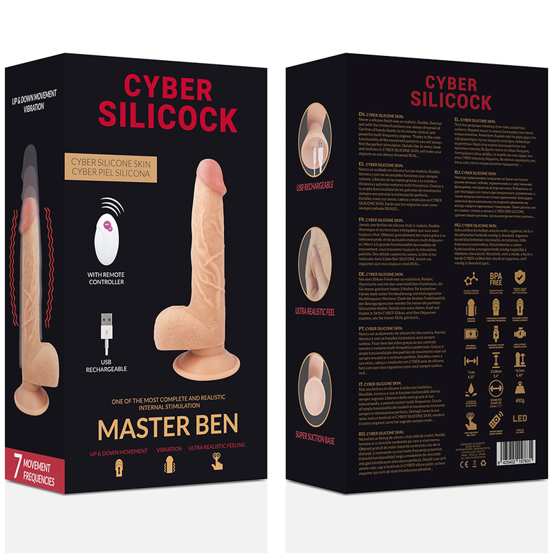 CYBER SILICOCK - REMOTE CONTROL REALISTIC MASTER BEN 23.88 CM -O- 4.3 CM 8 