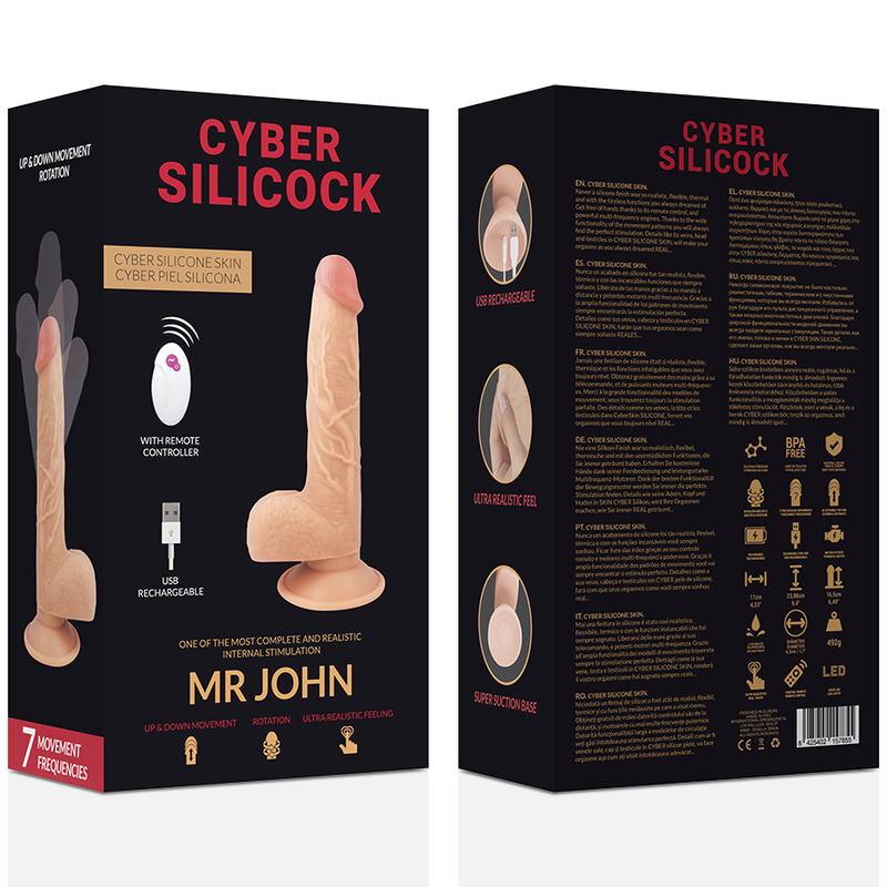 CYBER SILICOCK - TELECOMANDO REALISTICO MR JOHN 23.88 CM -O- 4.3 CM 8 