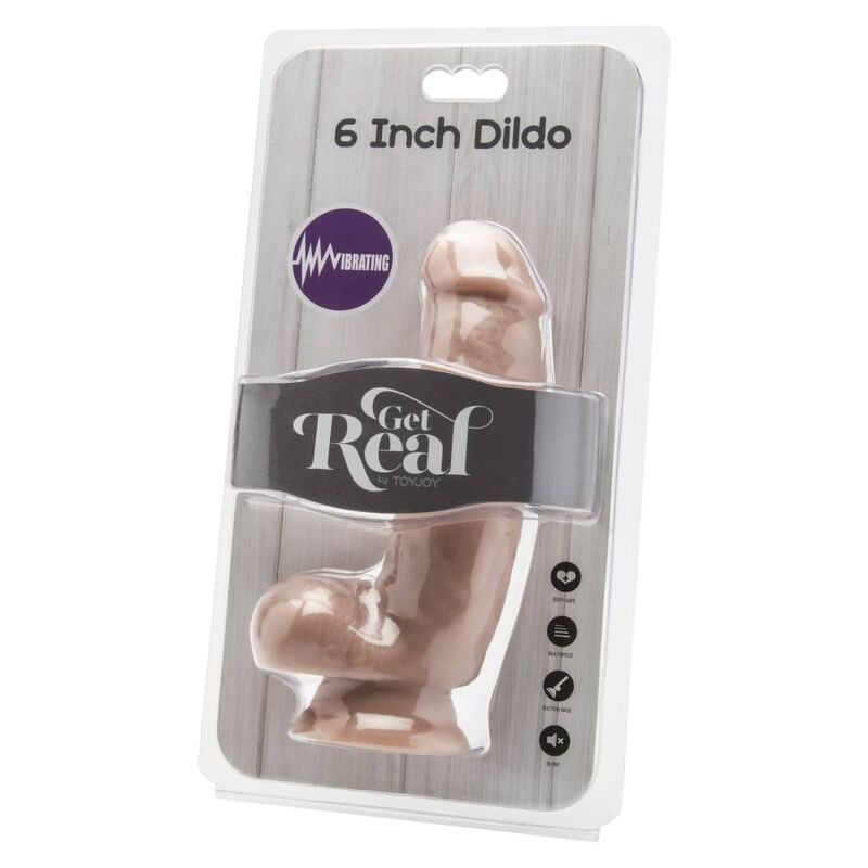 GET REAL - DILDO 12 CM WITH BALLS VIBRATOR SKIN 1 