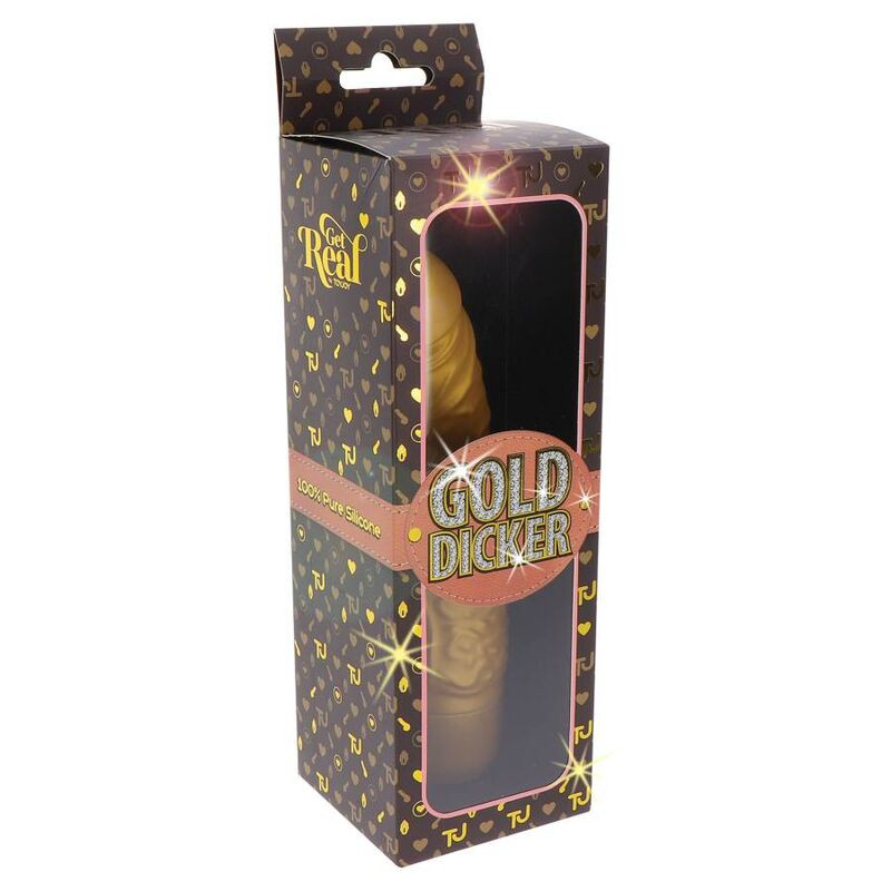 GET REAL - VIBRATORE ORIGINALE GOLD DICKER ORO 7 