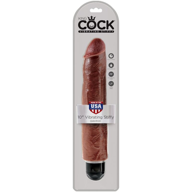 KING COCK - VIBRATORE REALISTICO DEL PENE 25.6 CM MARRONE 2 