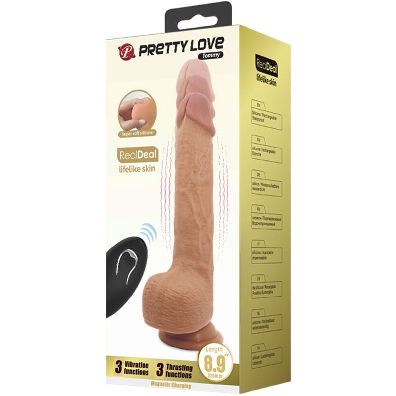 PRETTY LOVE - VIBRATORE DILDO REALISTICO TOMMY 22.5 CM 6 